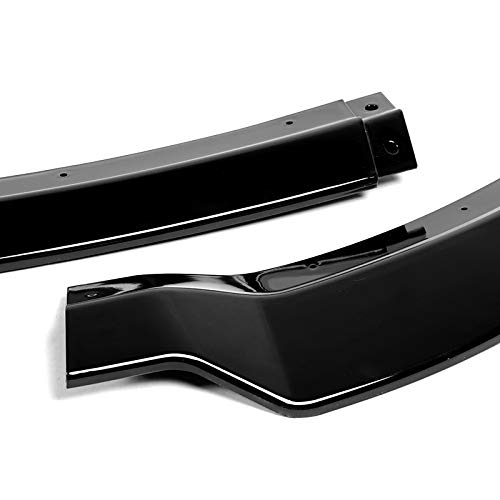 3PCS Front Bumper Lip Kit for 2015-2021 Dodge Charger | RA-Style Splitter Trim Protection Spoiler | Painted Black Air Dam Chin Diffuser | Enhances Aerodynamics & Sporty Look for Street Racing & Car Shows