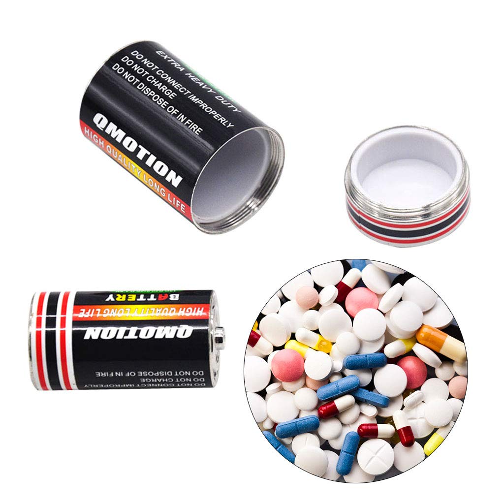 1 Piece Small Battery Secret Stash Box - Diversion Safe for Money & Coins - Hidden Storage Container Case - Perfect for Travel, Home Security & Emergency Cash Hiding