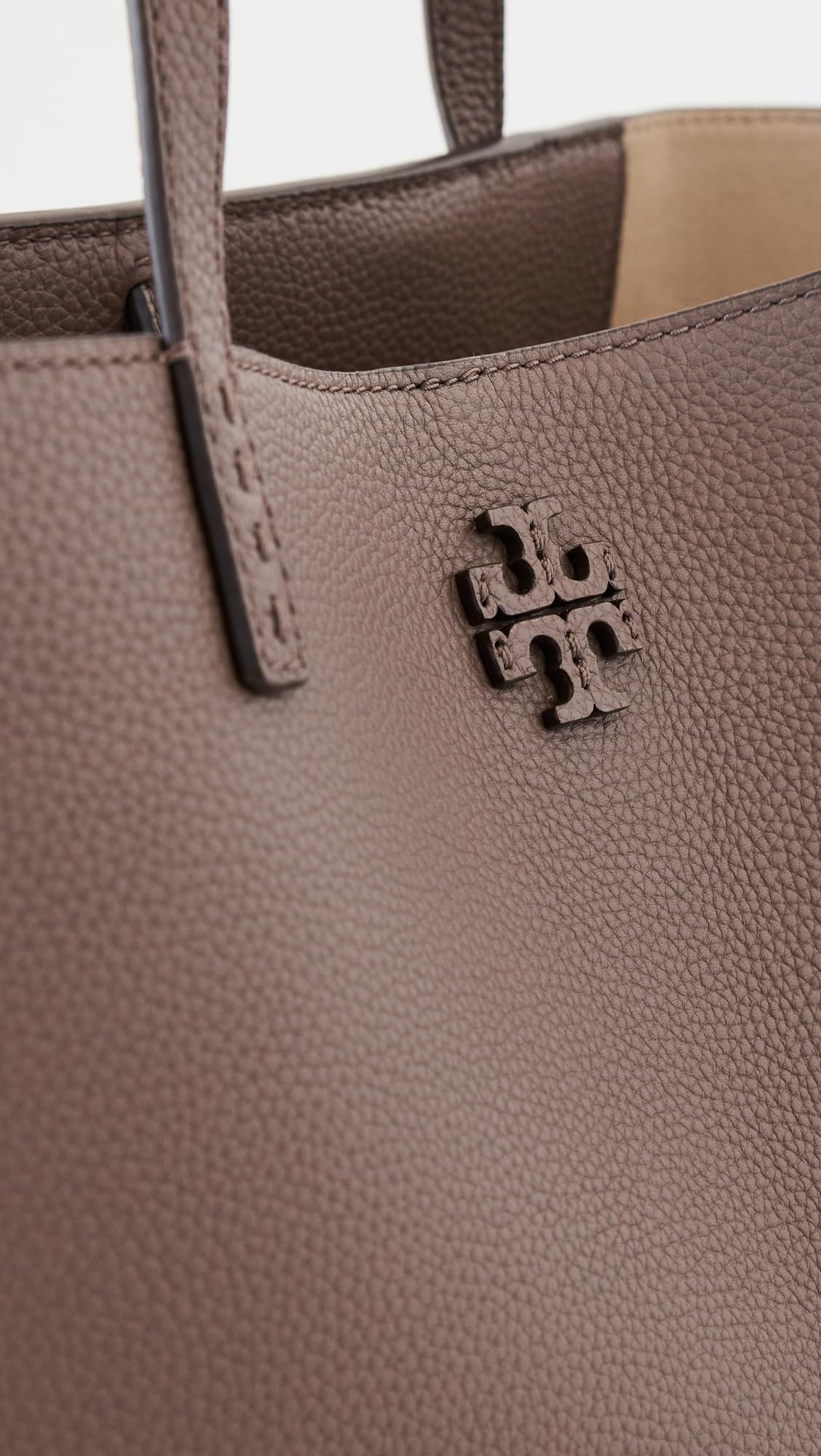 Tory Burch Women's McGraw Leather Tote Bag - Stylish & Spacious Handbag for Work, Travel & Everyday Use | Premium Designer Shoulder Bag for Women