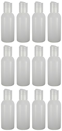 12 Pack Natural Essential Oil Bottles 2 oz with Disc Cap - Perfect for Aromatherapy, DIY Blends & Travel Size Storage