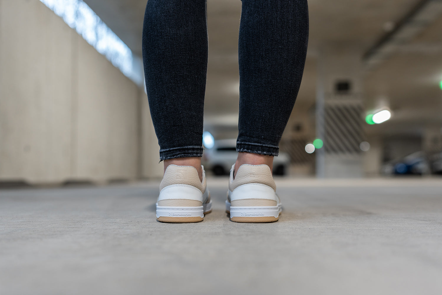 Barefoot Sneakers Barebarics Wave - White & Beige | Minimalist Zero Drop Shoes for Running, Walking & Gym | Lightweight & Flexible Barefoot Design