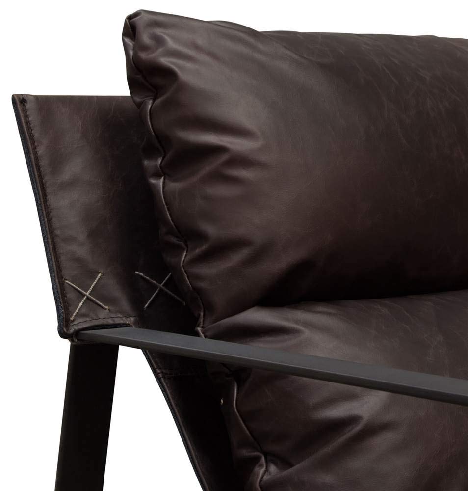 Diamond Sofa Miller Sling Accent Chair in Chocolate Brown - Modern Lounge Chair for Living Room, Bedroom & Office
