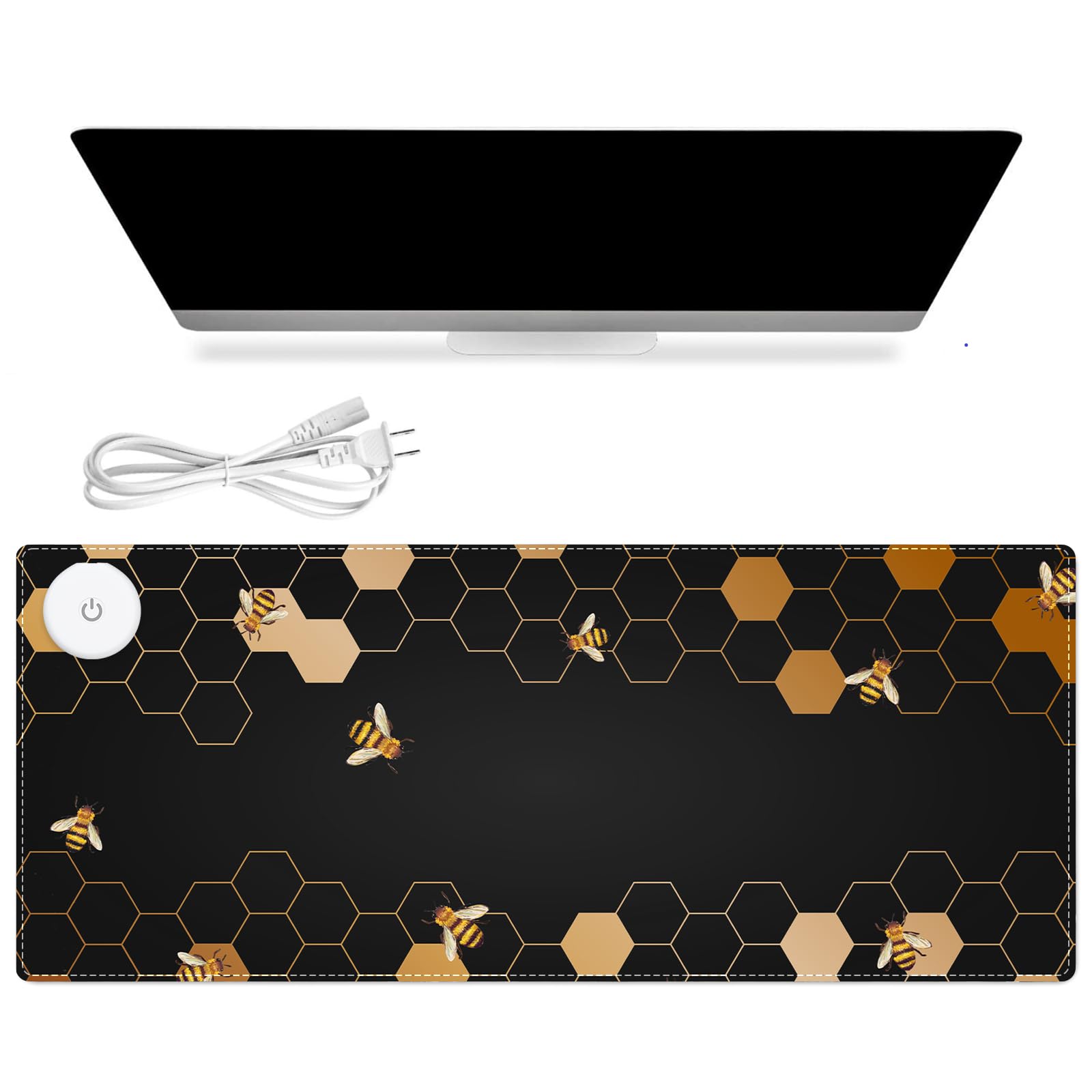 iCasso XXL Heated Mouse Pad & Desk Mat - 35.4