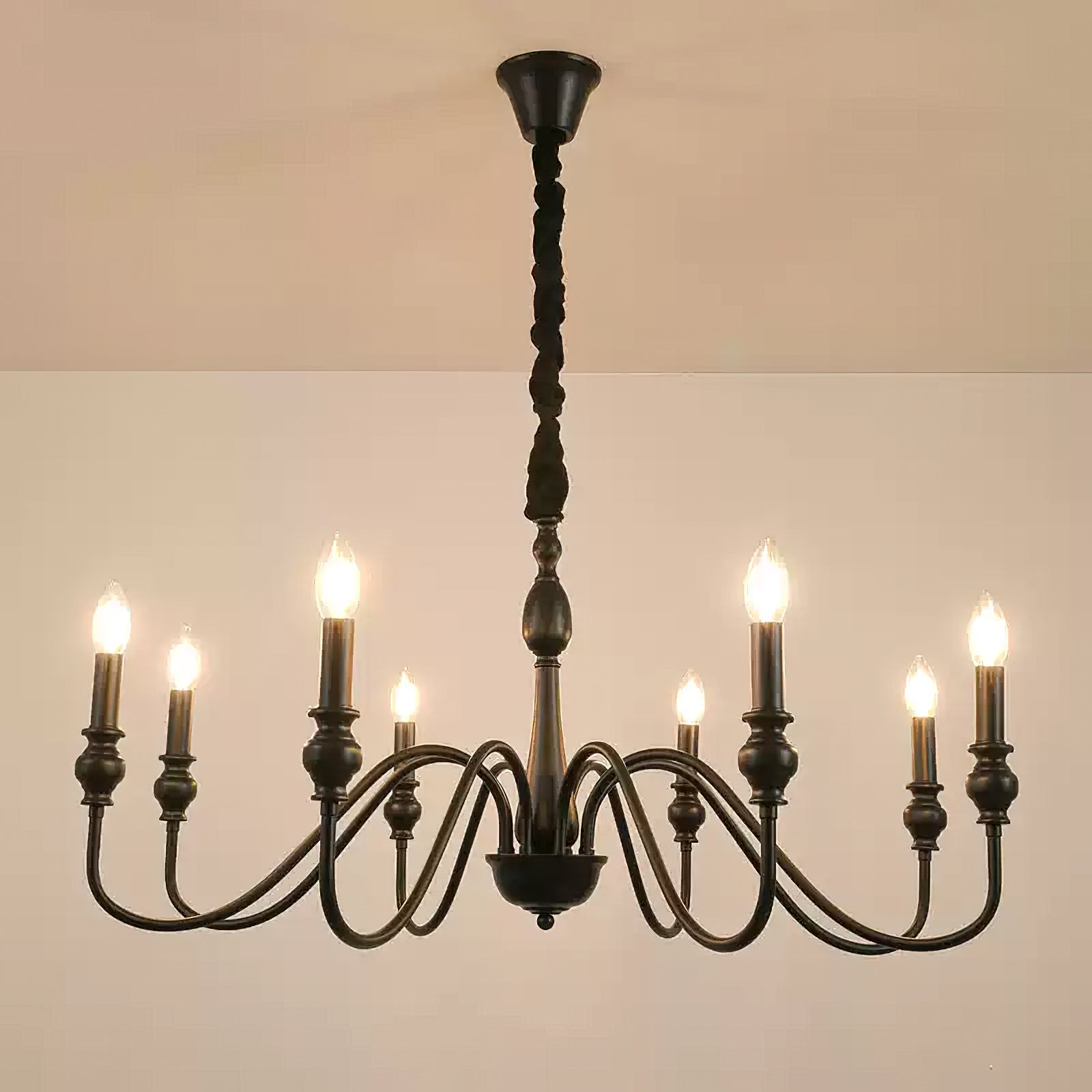 Baxton Candelabra Chandelier - Elegant 5-Light Crystal Ceiling Fixture for Dining Room, Bedroom & Living Room Lighting