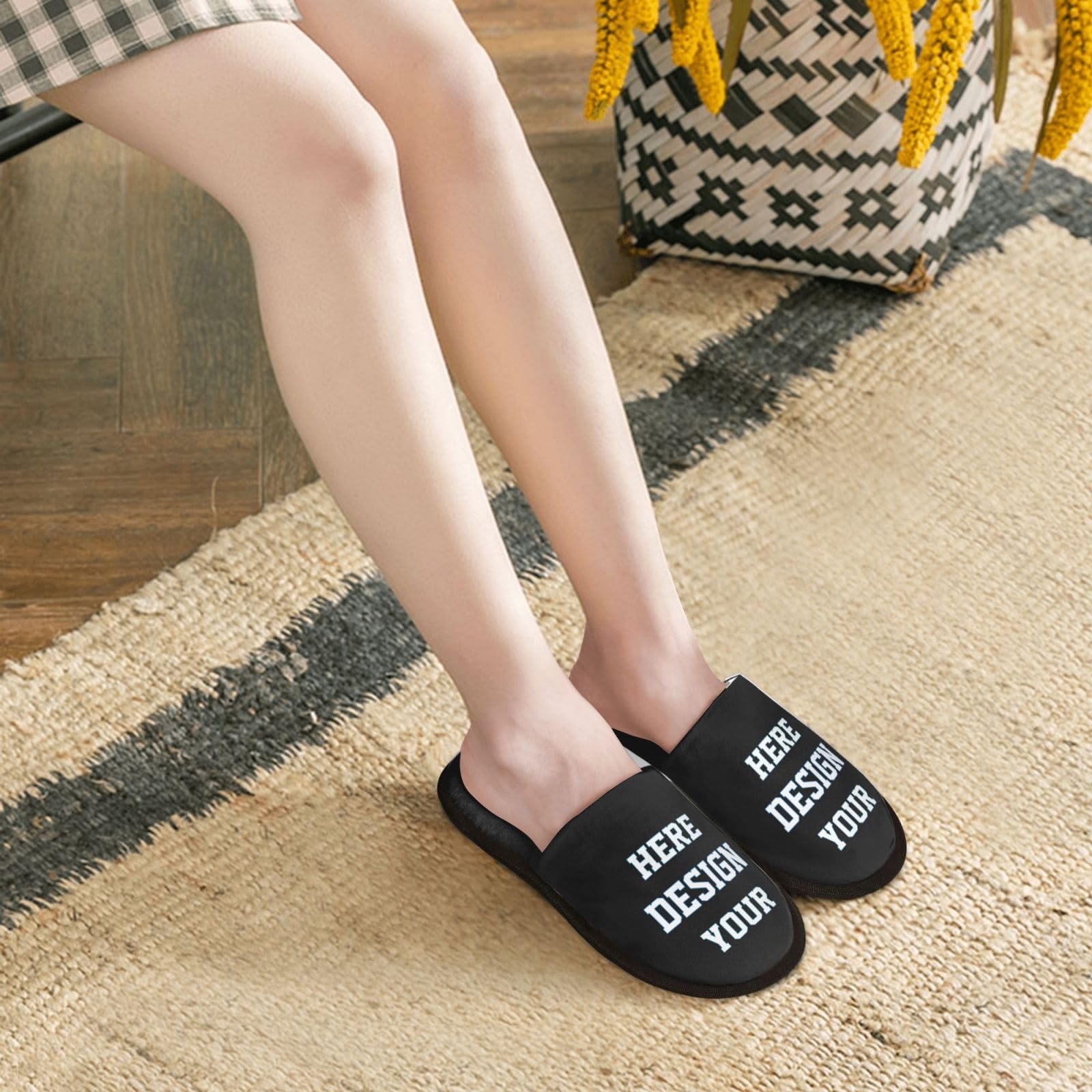 Custom Personalized Slippers for Women - Monogrammed House Shoes with Name & Photo - Cozy Gift for Mom, Wife, Daughter - Perfect for Christmas, Birthday & Home Relaxation