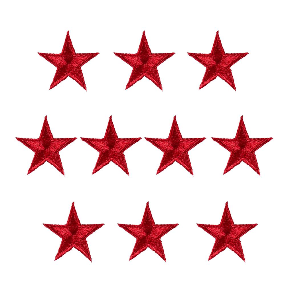 10 Pack Iron On Star Patches for DIY Clothing, Bags & Accessories - Easy to Apply, Washable & Durable for Kids & Adults