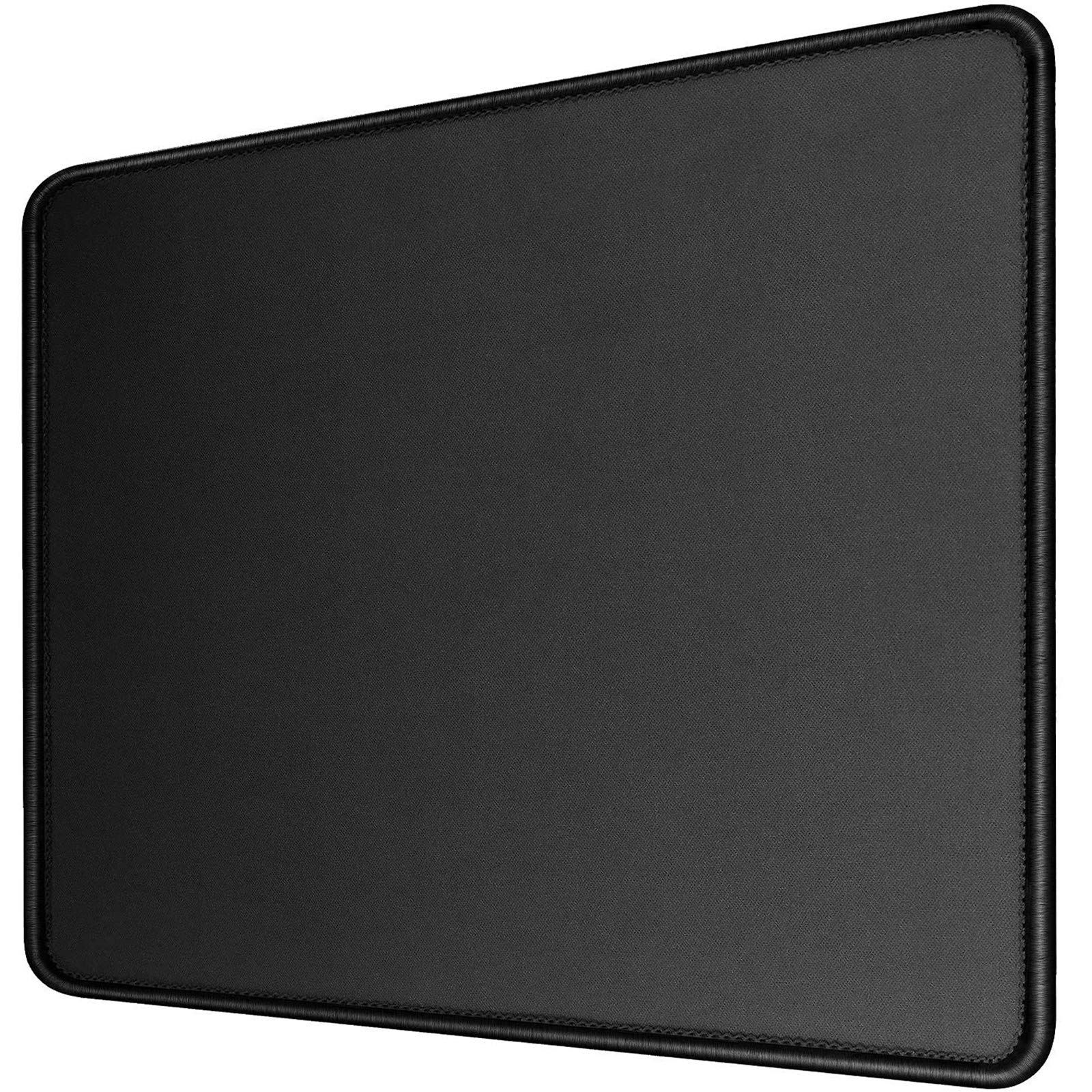 35% Larger Gaming Mouse Pad 12x10x1/8 Inch - Premium Textured Surface, Non-Slip Rubber Base & Stitched Edges - Waterproof Computer Mouse Mat for PC, Laptop, Office & Home Use - Perfect for Gaming, Work & Daily Computing - Black