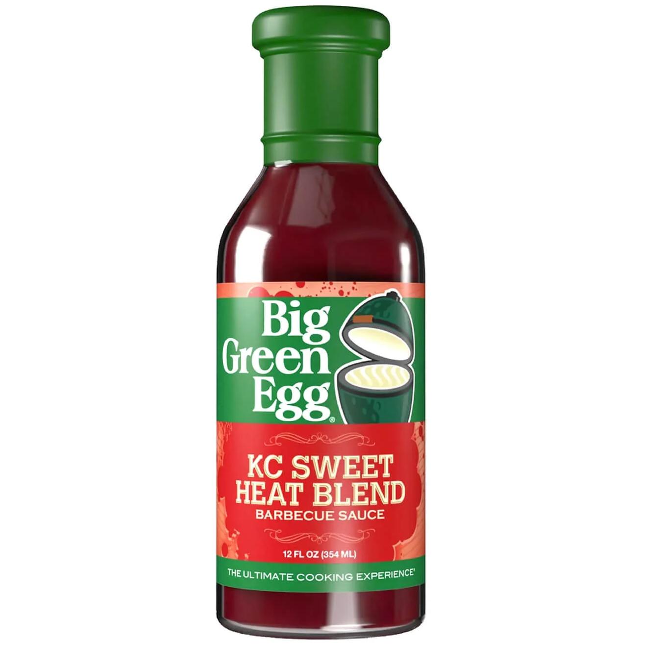 Big Green Egg 12 oz KC Sweet Heat BBQ Sauce - Premium Spicy & Sweet Glaze for Grilling, Smoking & Roasting - Perfect for Ribs, Chicken & Burgers