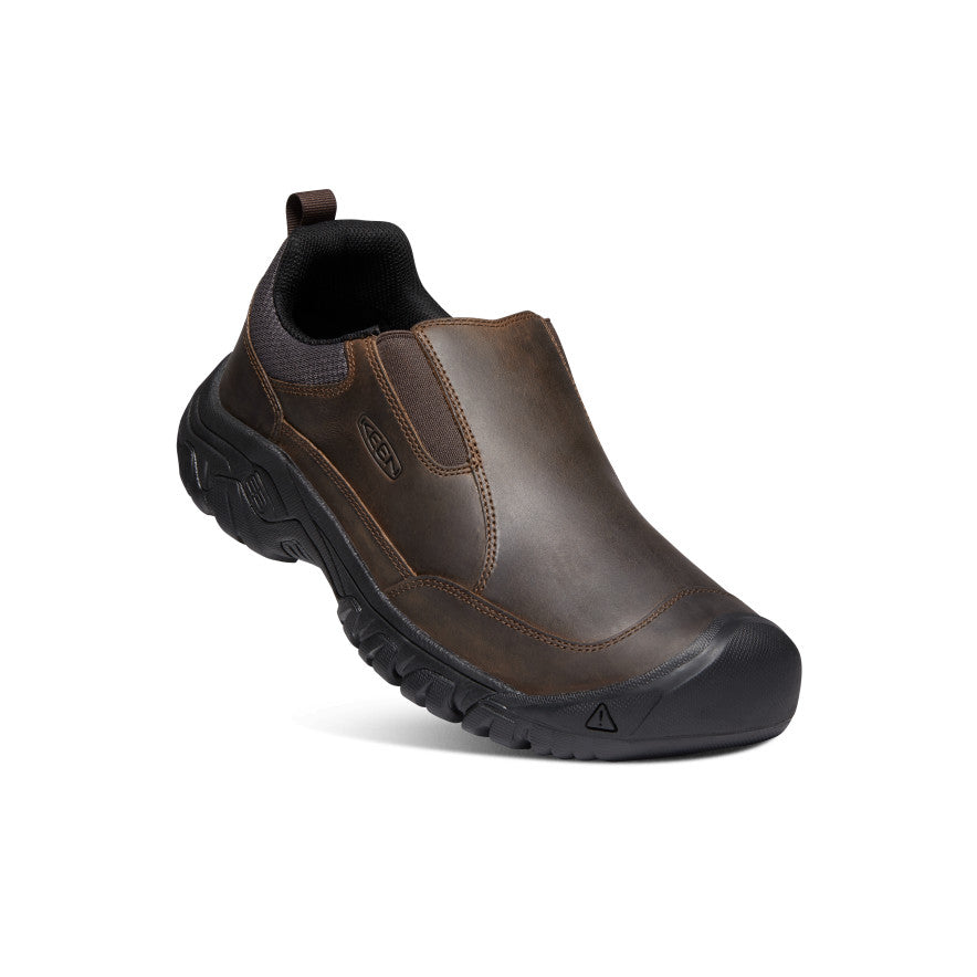 Men's Targhee III Wide Slip On Waterproof Hiking Shoes - Dark Earth/Mulch Color | Comfortable Outdoor Walking & Travel Shoes for Men