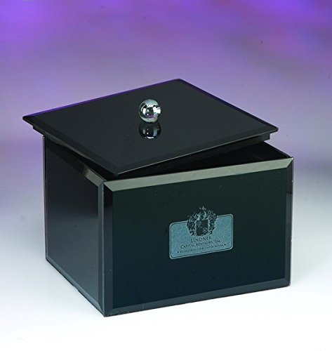 Elegant Black Glass Mirror Jewelry Box - Stylish Storage for Necklaces, Rings & Earrings - Perfect for Vanity, Dresser or Gift Giving