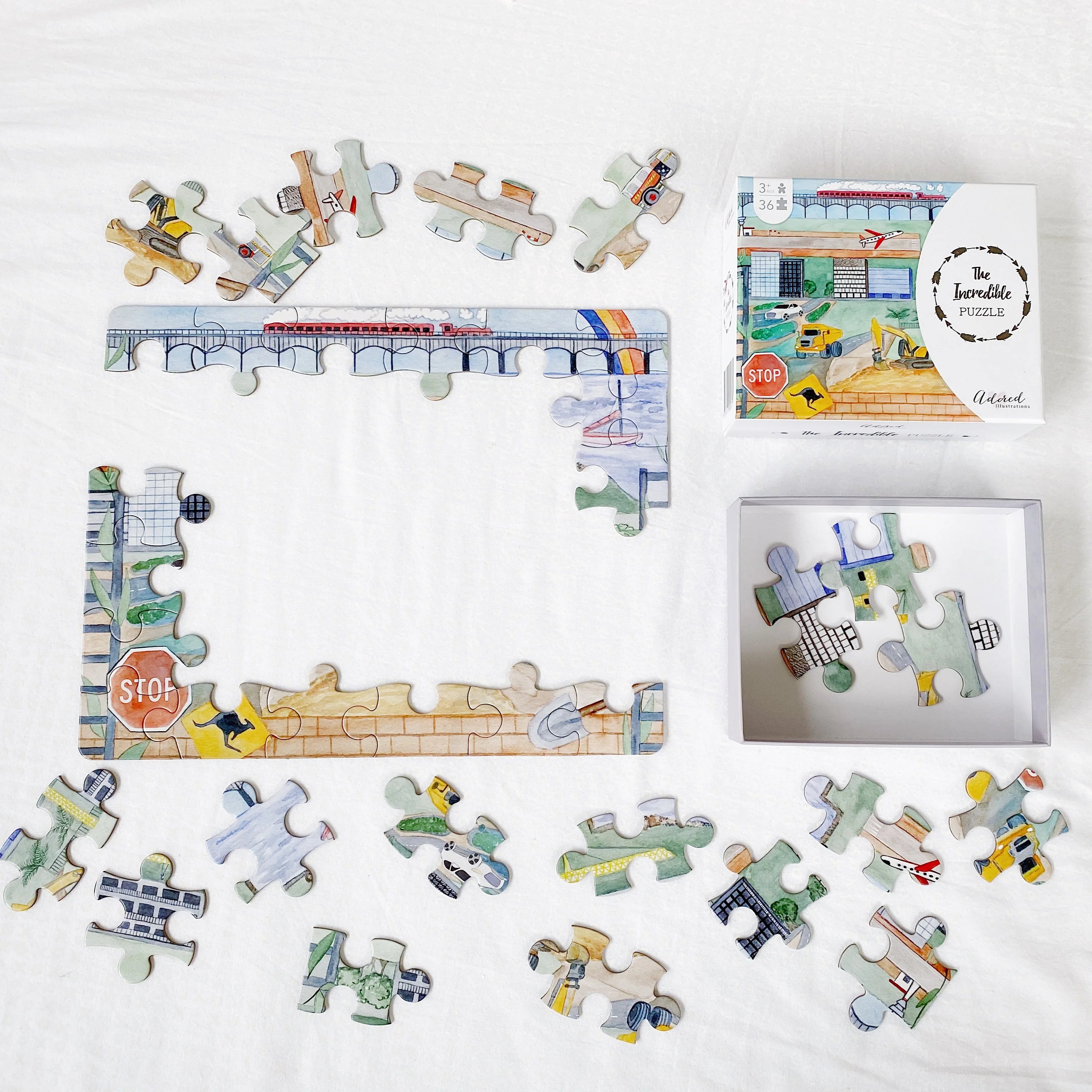36-Piece Puzzle Set - Fun and Educational Brain Teaser for Kids & Adults - Perfect for Family Game Night, Travel, and Classroom Activities