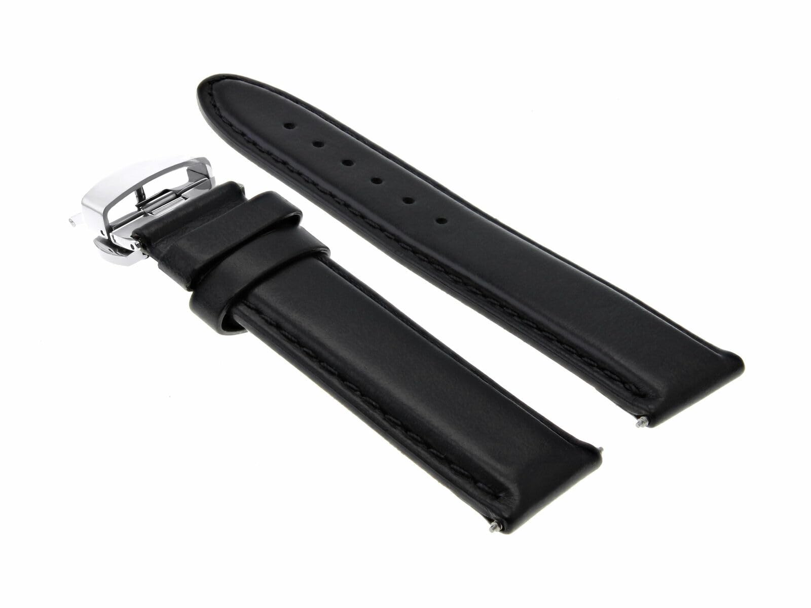 24mm Smooth Leather Watch Band Strap - Compatible with Tudor Fastrider Black Shield - Replacement Watch Strap for Men & Women - Durable & Comfortable for Daily Wear, Business & Casual Occasions
