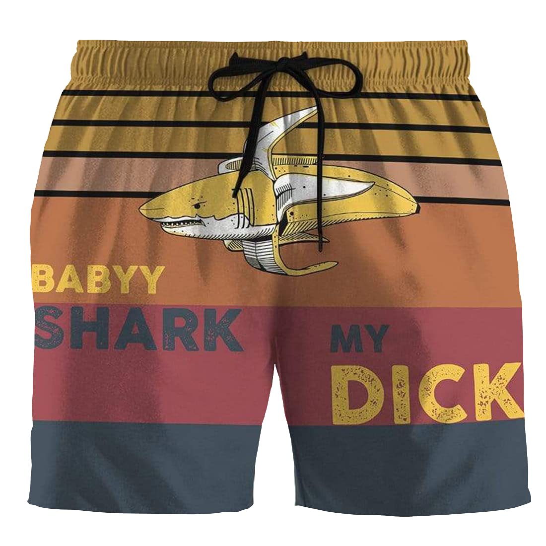 Funny Men's Swim Trunks with Drawstring - Quick Dry Beach Shorts for Swimming, Surfing & Vacation | Comfortable Swimwear for Pool, Beach & Water Sports
