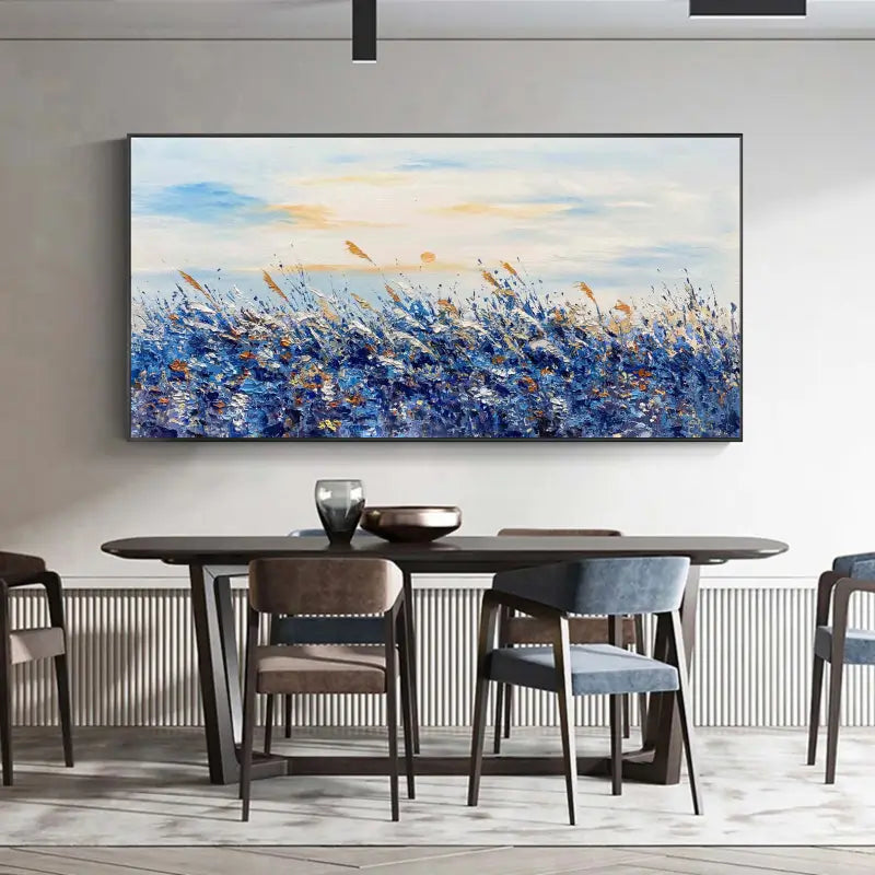 Beautiful Flower and Tree Painting #FT028 - Handmade Canvas Art for Home Decor, Office Wall, and Living Room