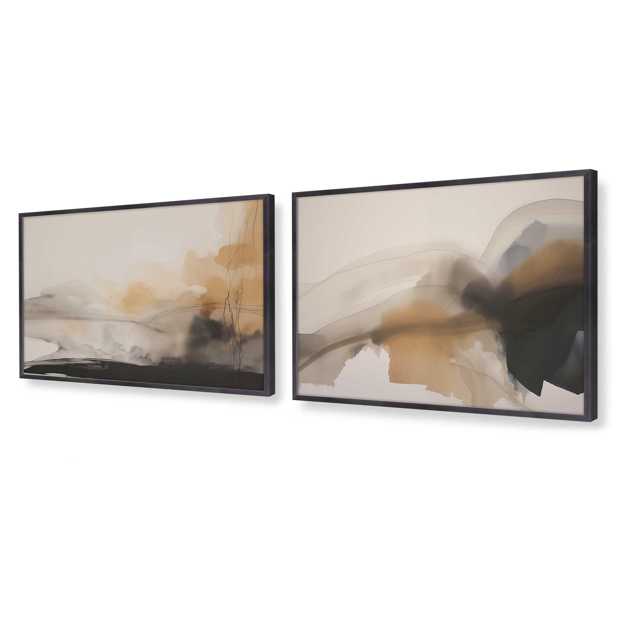Set of 2 Rustic Copper Wall Art Prints - Elegant Home Decor for Living Room, Bedroom & Office