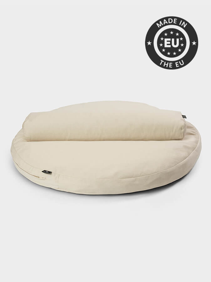 Organic Round Zabuton Meditation Cushion Kit for Yoga & Pranayama - Comfortable Floor Cushion for Meditation, Zen Practice, and Relaxation at Home or Studio