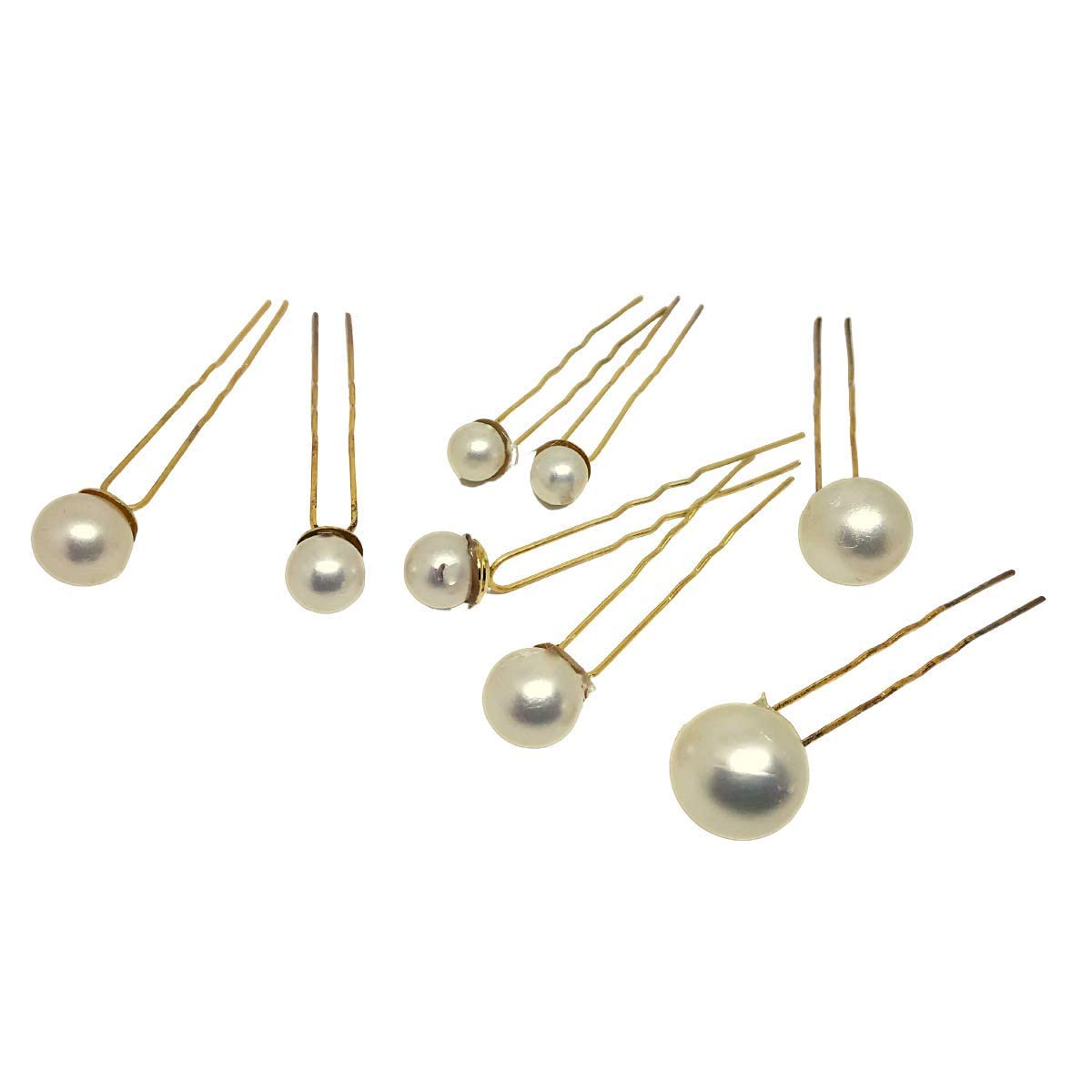 VSAKSH White Pearl Bridal Hair Pins & Bun Sticks - 6 Pack Wedding Hair Accessories for Women & Girls | Perfect for Bridal Updos, Prom, and Formal Occasions
