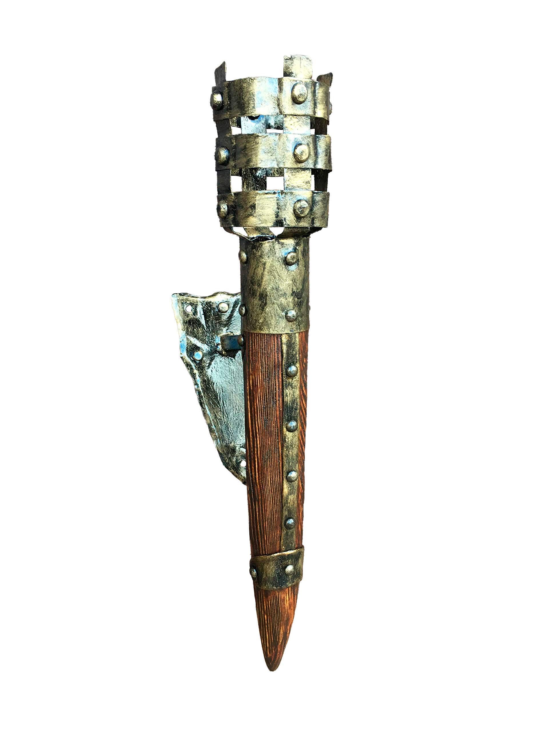 Medieval Torch Wall Sconce - E26/E27 Base Castle Style Lighting Fixture for Home Decor, Bedroom, Hallway & Gothic Theme Parties