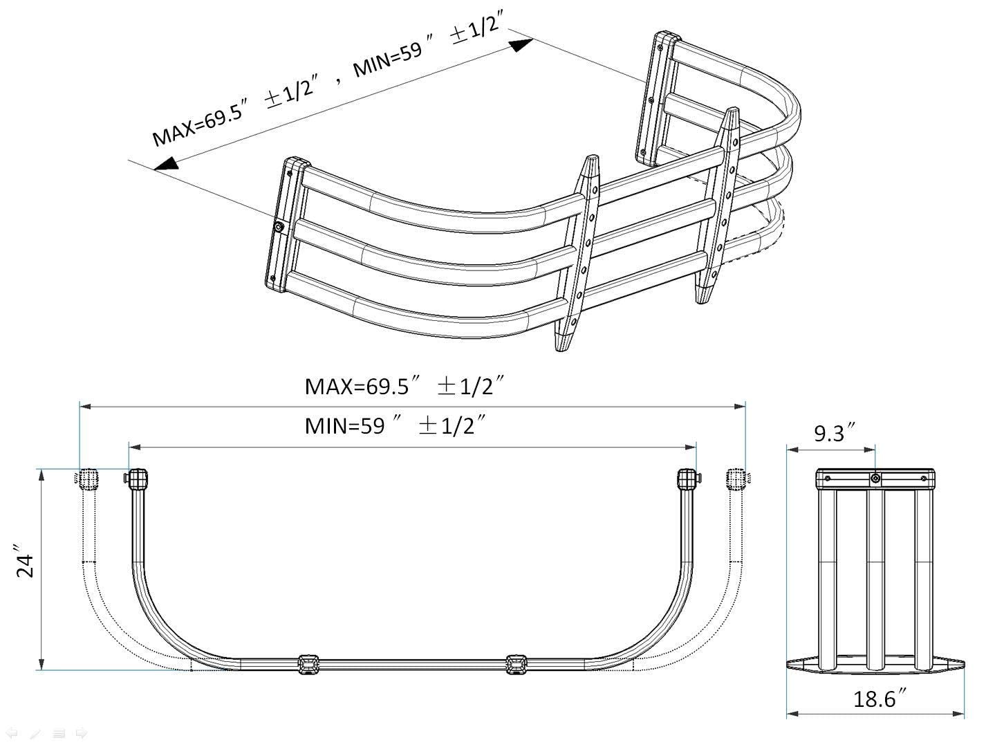 Heavy Duty Truck Bed Extender for Ford F-150, Dodge Ram 1500/2500/3500 Pickup Trucks - Universal Cargo Carrier for Hauling Lumber, ATVs & Outdoor Gear - Perfect for Camping, Construction & Farm Use