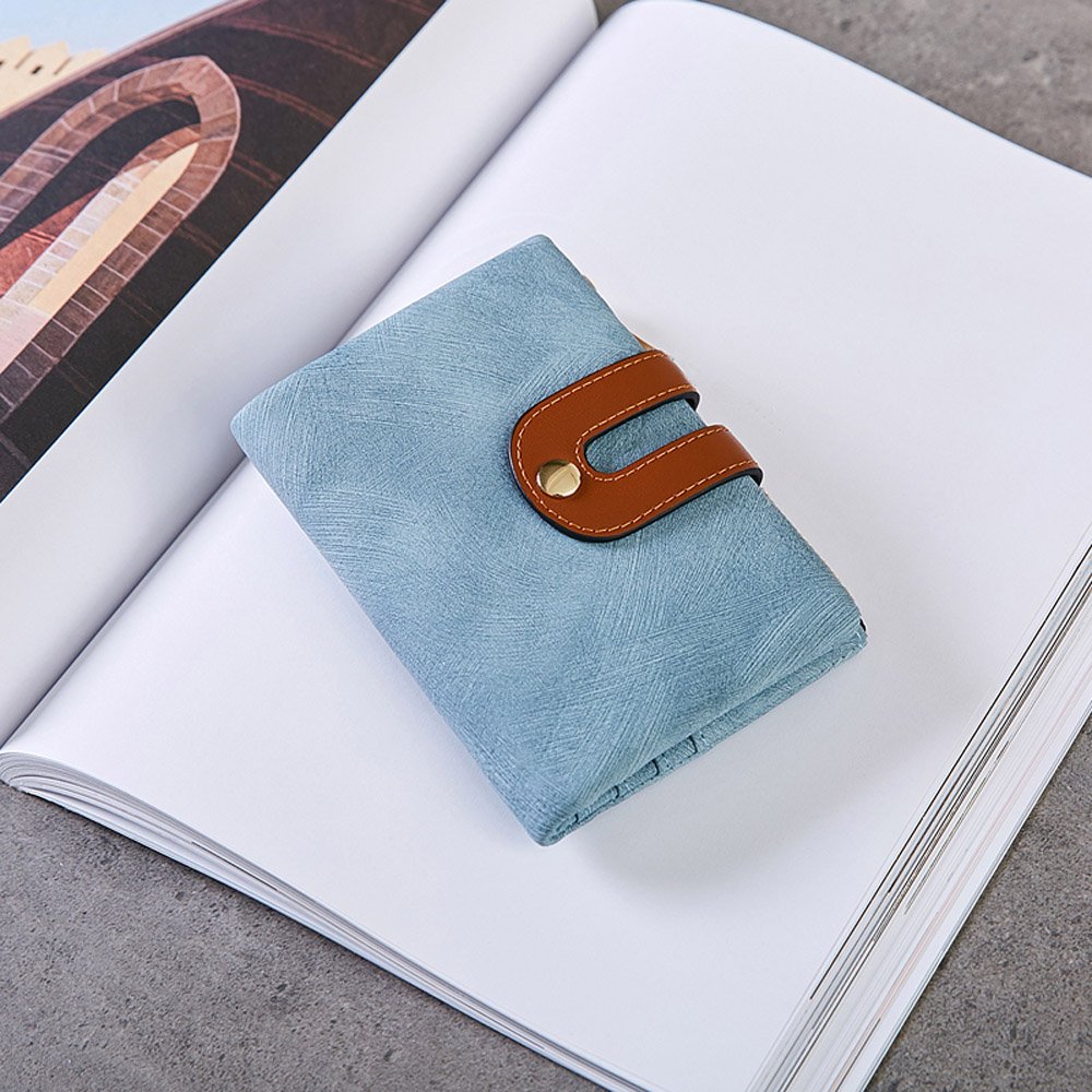 AOXONEL RFID Bifold Leather Wallet for Women - Slim Compact Purse for Cards & Coins | Travel & Daily Use