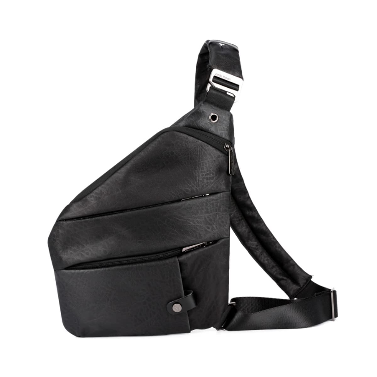 Red Lemon Arctic Hunter Sling Bag for Men - Water-Resistant Crossbody Chest Bag for Outdoor Cycling, Travel & Daily Use - Stylish Slim Shoulder Bag with Passport Pocket - Perfect for Commuting, Hiking & Urban Adventures (Black)