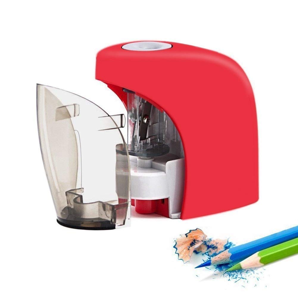 Electric Pencil Sharpener for Kids & Artists - Portable USB/Battery Powered - Blue