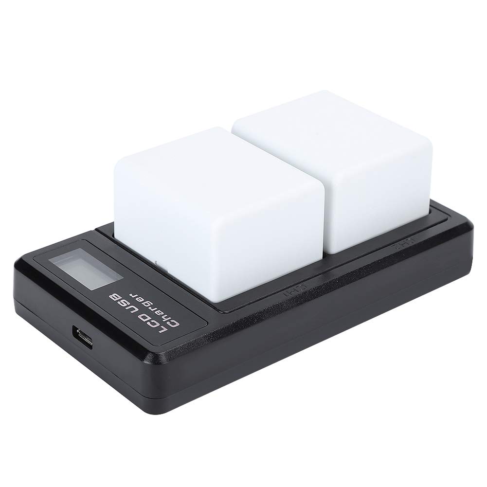 Zunate 4800mAh Rechargeable Battery Pack with Dual Slot Charger for DSLR & Arlo Ultra Cameras - 2-Pack High Capacity Backup Power for Photography & Security Camera Use