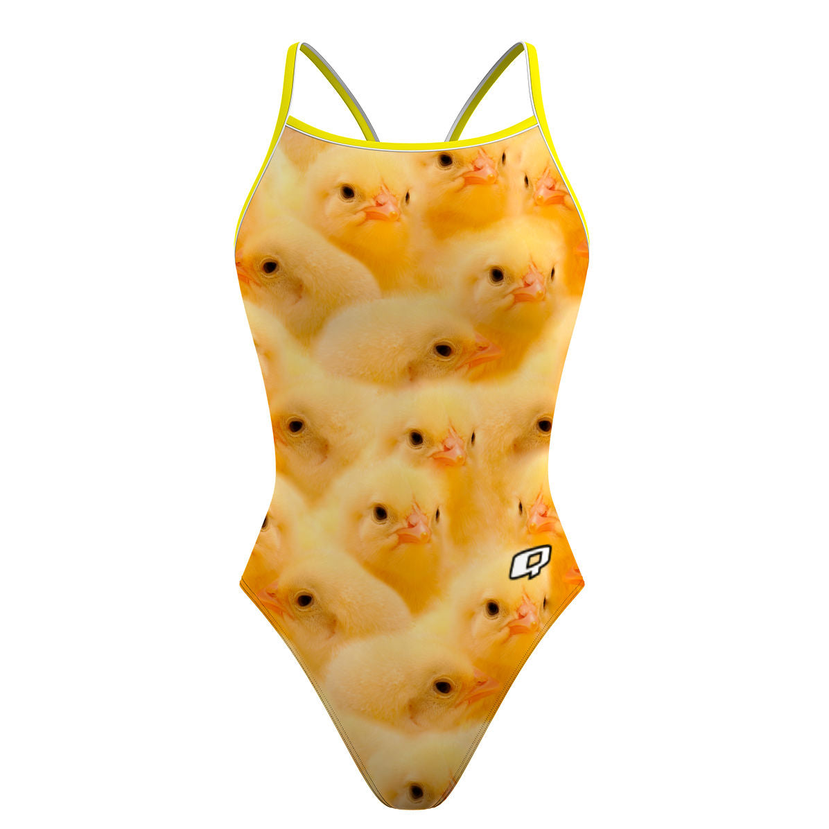 Real Chick Skinny Strap Swimsuit - Sexy One Piece Bathing Suit for Women, Perfect for Beach Vacation & Pool Party