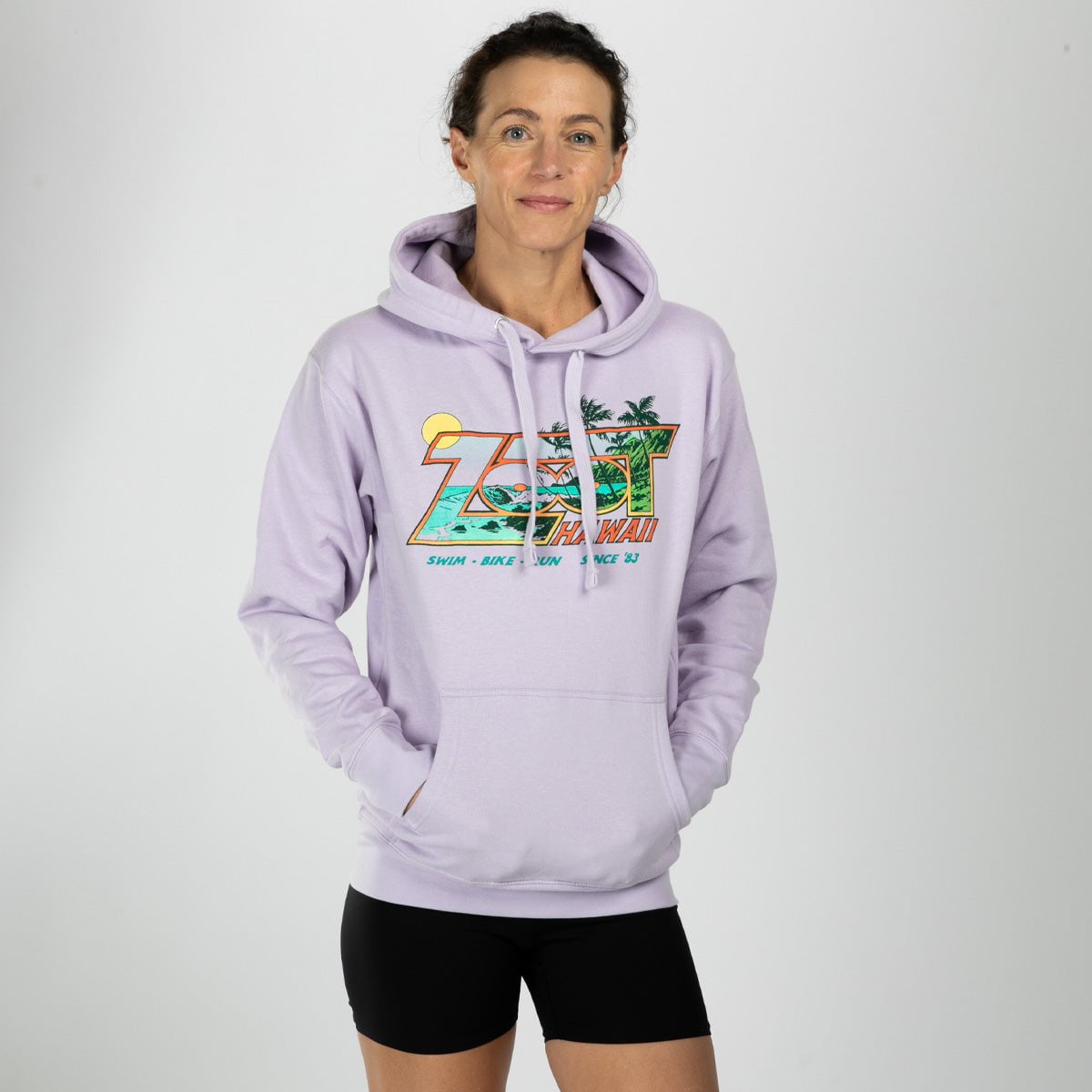 Unisex Hawaii 83' Hoodie - Soft Lavender Pullover Sweatshirt for Men & Women | Perfect for Beach Vacation, Casual Wear & Street Fashion