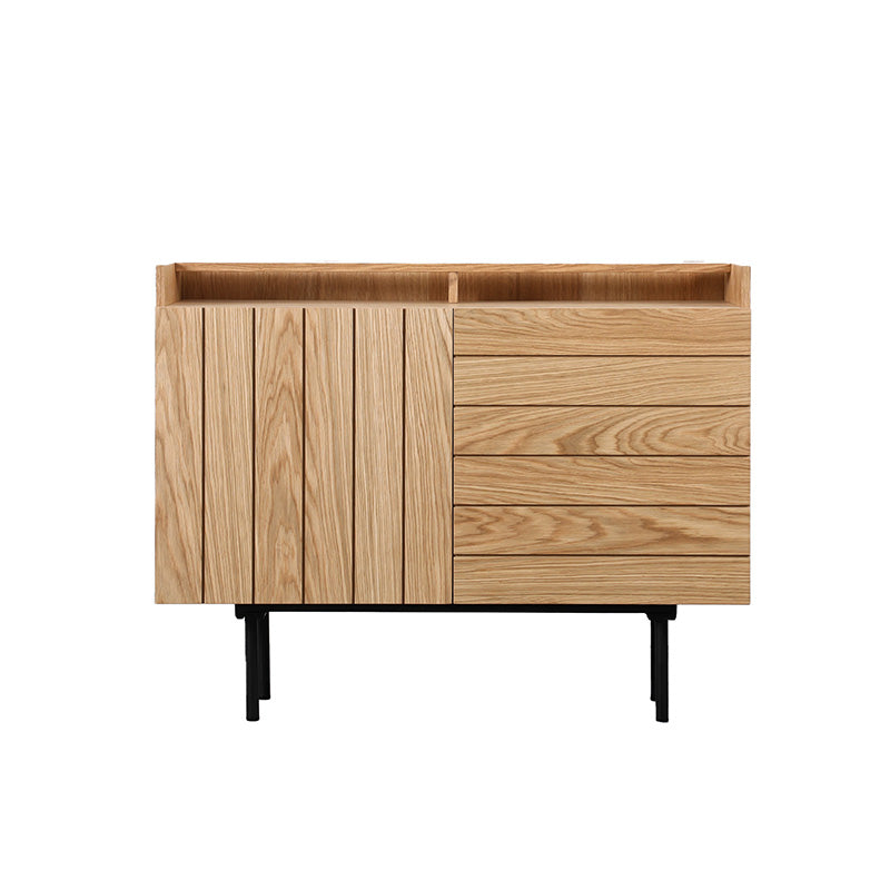 ZANE 100cm Natural Oak Sideboard Buffet Cabinet - Modern Dining Room Storage for Dishes, Linens & Entertaining Essentials