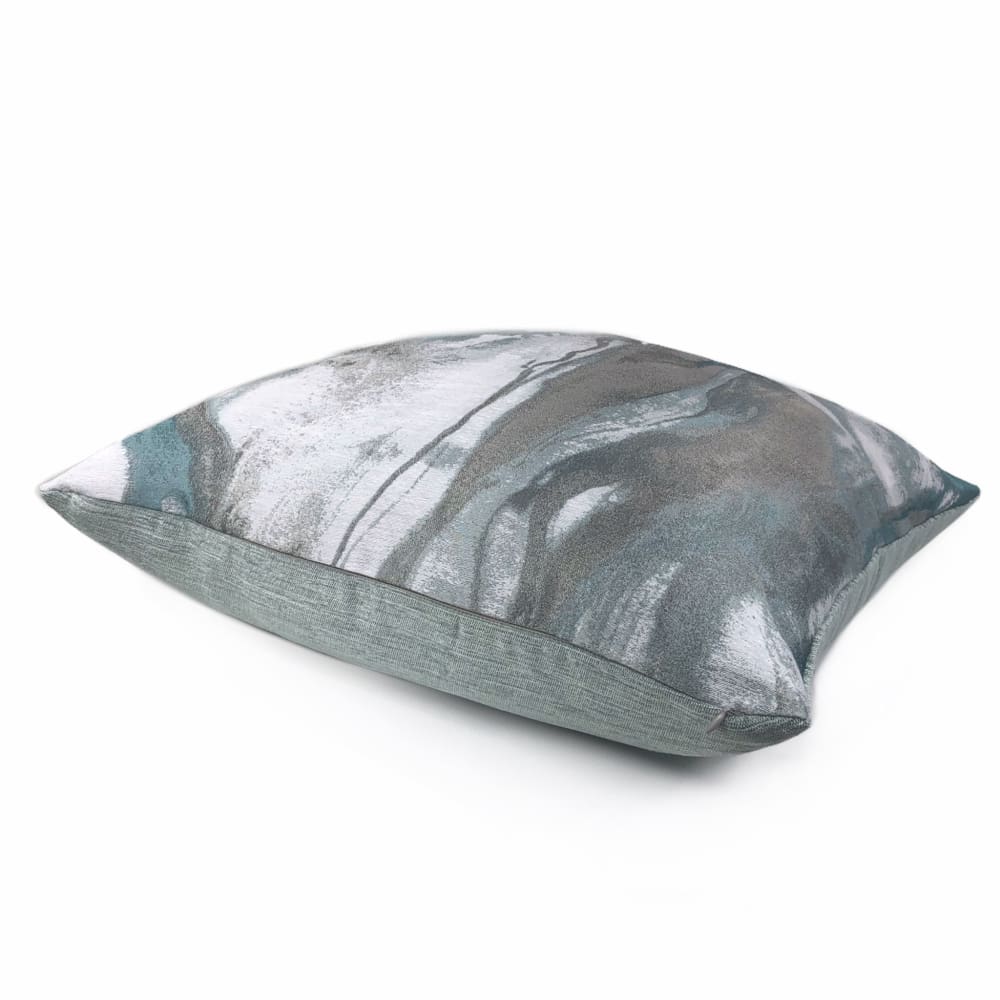 Miravel Aqua Green & Gray Abstract Pillow Cover - Modern Decorative Throw Pillow Case for Sofa, Bed, Couch - Home Decor & Living Room Accent