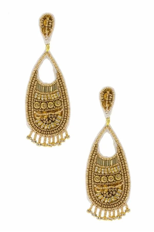 Kochi Teardrop Earrings for Women - Elegant Dangle Drop Earrings with Sterling Silver Hook - Perfect for Wedding, Party & Everyday Wear