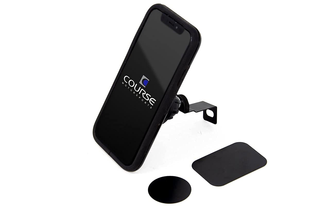 Course Motorsports DirectFit Automatic Gripping Wireless Charging Car Phone Mount for Jeep Wrangler/Gladiator/Rubicon (2018-2023) - Black | Hands-Free Charging & Secure Hold | Perfect for Off-Roading & Daily Commutes