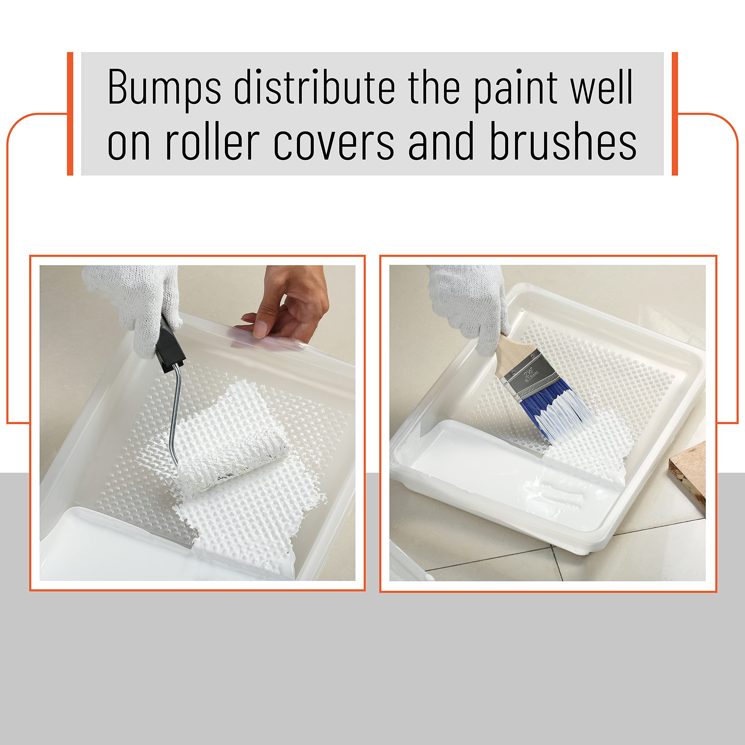 Bates 9 Inch Disposable Paint Tray Liners - 10 Pack Plastic Paint Roller Trays for House Painting | Perfect for DIY Projects, Home Renovations & Professional Painting Jobs