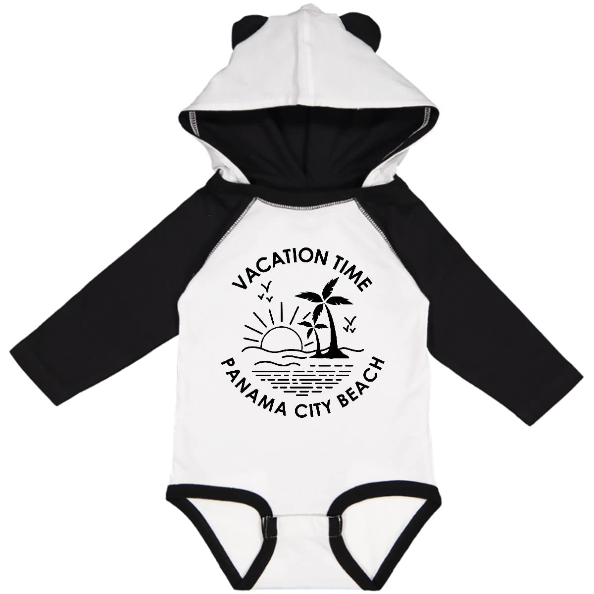 Inktastic Vacation Time in Panama City Beach Long Sleeve Baby Bodysuit - Soft & Comfortable for Newborns, Infants - Perfect for Beach Trips, Family Photos & Casual Outings