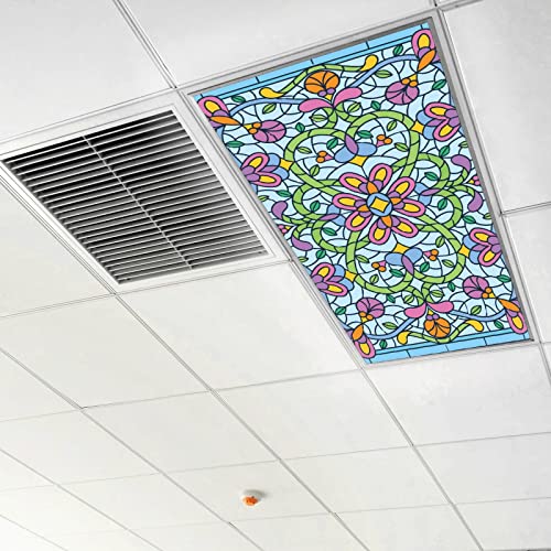 Colorful Floral Stained Glass