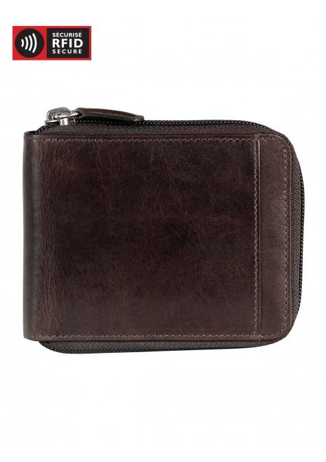 Mancini CASABLANCA Collection RFID Blocking Men's Leather Wallet with Detachable Passport Holder - Slim Bifold Credit Card Holder for Travel, Business & Everyday Use