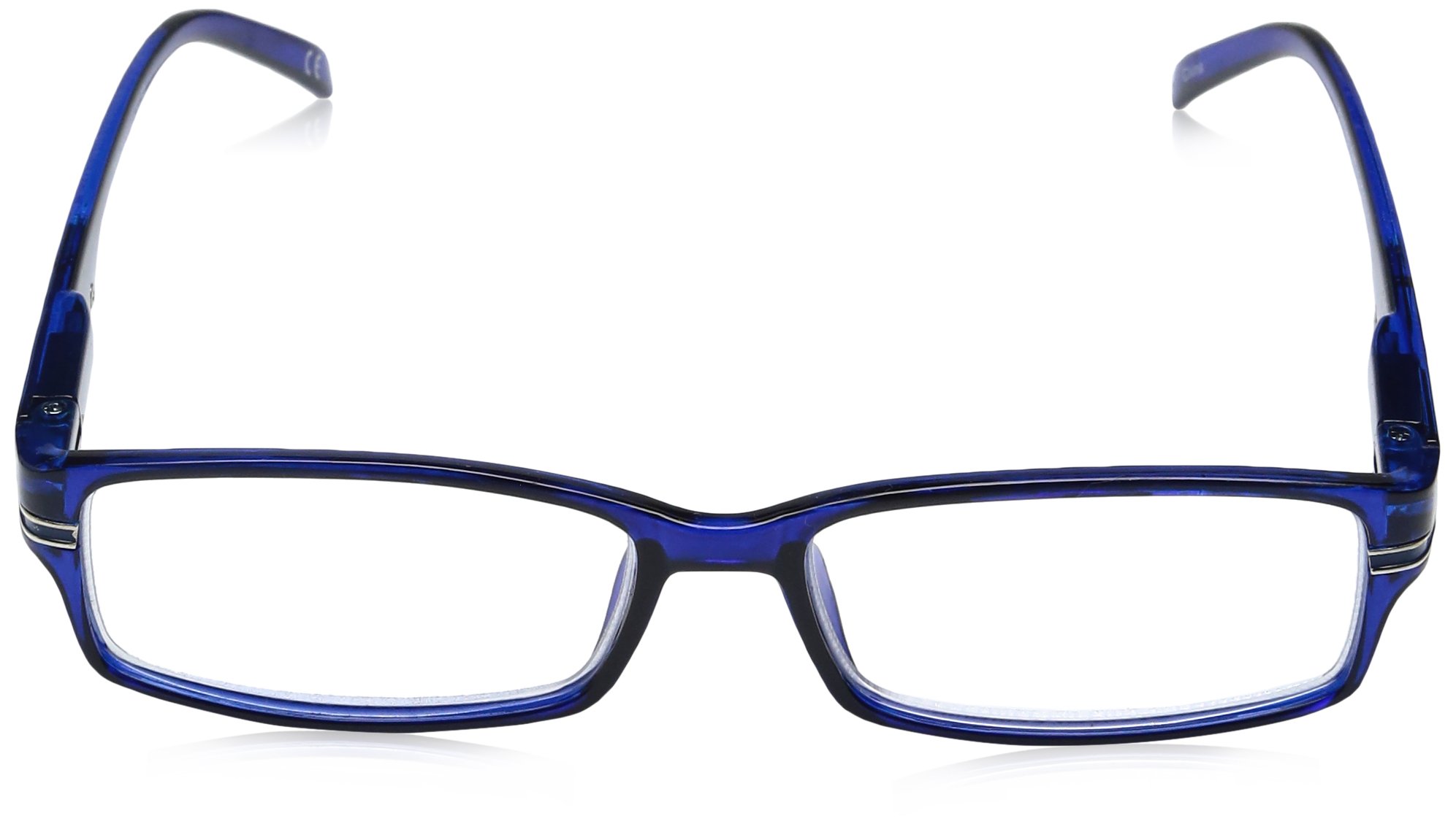 OPTX 20/20 Men's Metro Rectangular Reading Glasses - Blue Light Blocking & Anti-Reflective for Computer Work, Reading & Office Use
