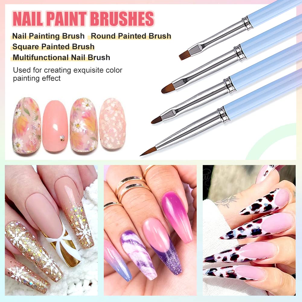 15-Piece Professional Nail Art Brush Set for Gel Polish - Nail Art Design Brushes, Liner Brush & Nail Pen Kit - Perfect for Salon, Home DIY Manicure & Nail Art Enthusiasts