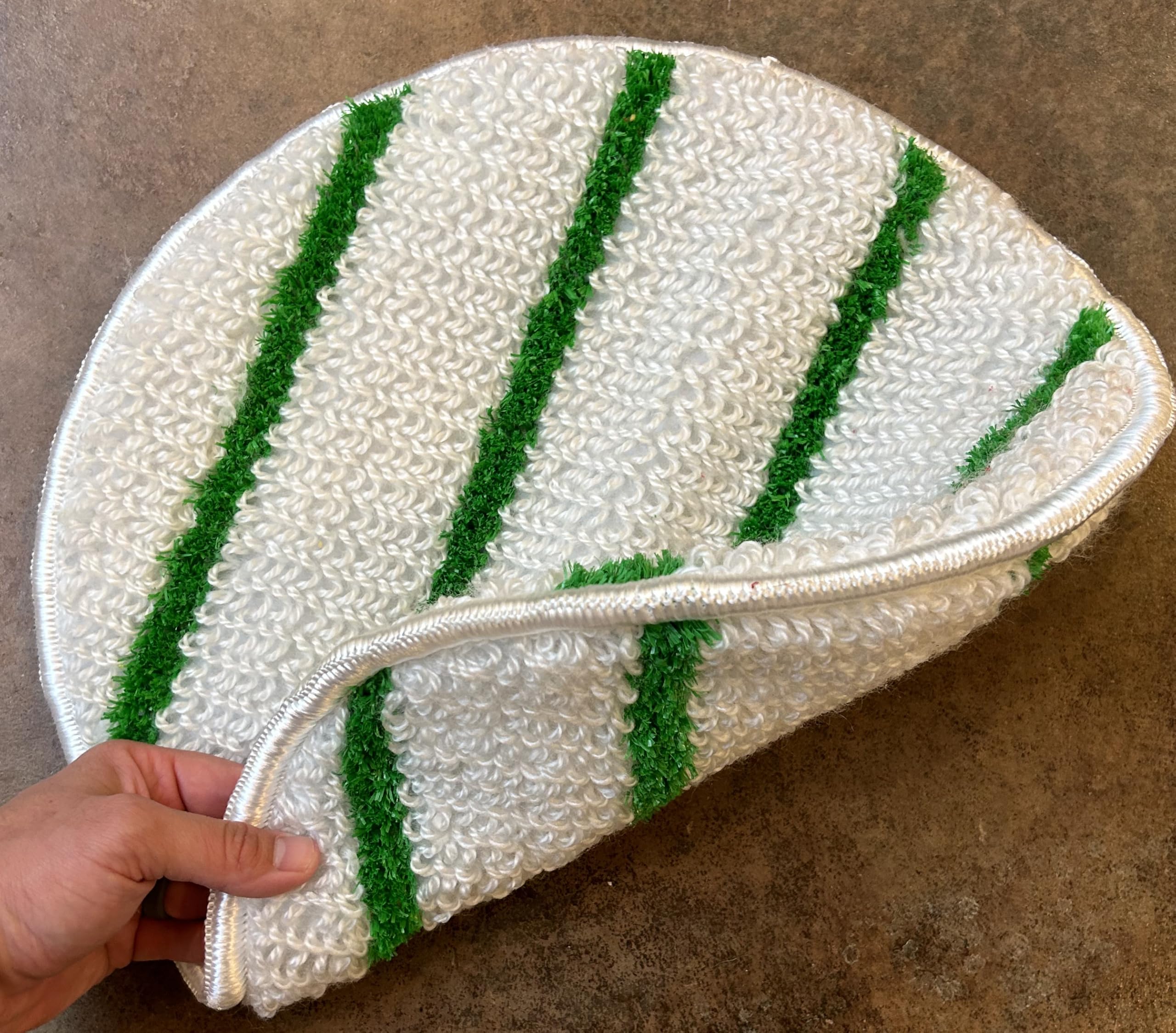 Commercial Grade Low-Profile Synthetic Carpet Bonnet with Scrubber Strips - 19 Inch - 3-Pack for Professional Cleaning - Perfect for Hotels, Offices, and Commercial Spaces
