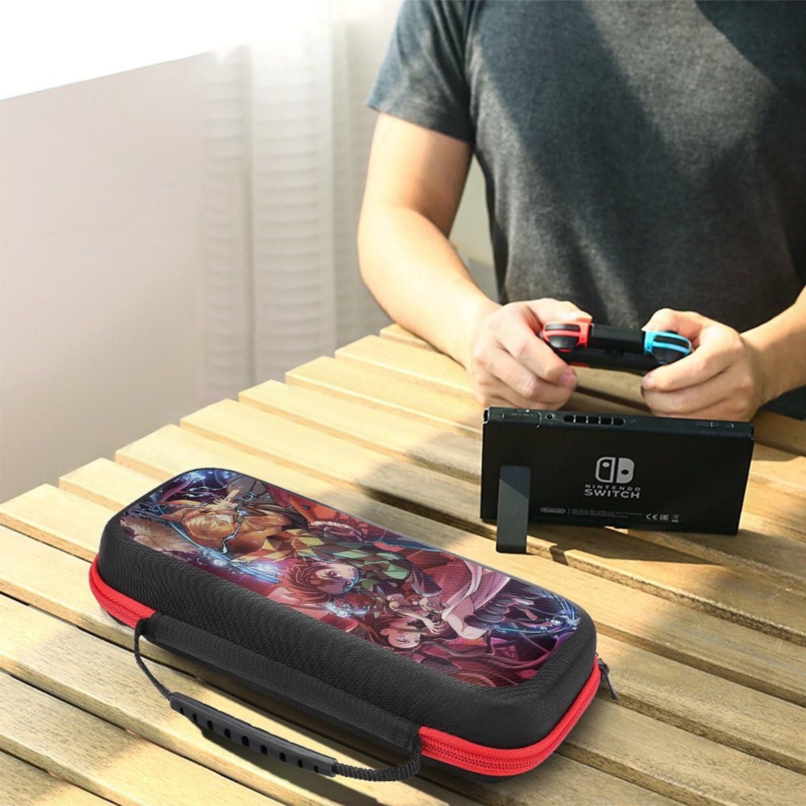 Cute Anime Nintendo Switch Travel Case for Kids & Teens - Portable Storage Bag for Gaming Accessories