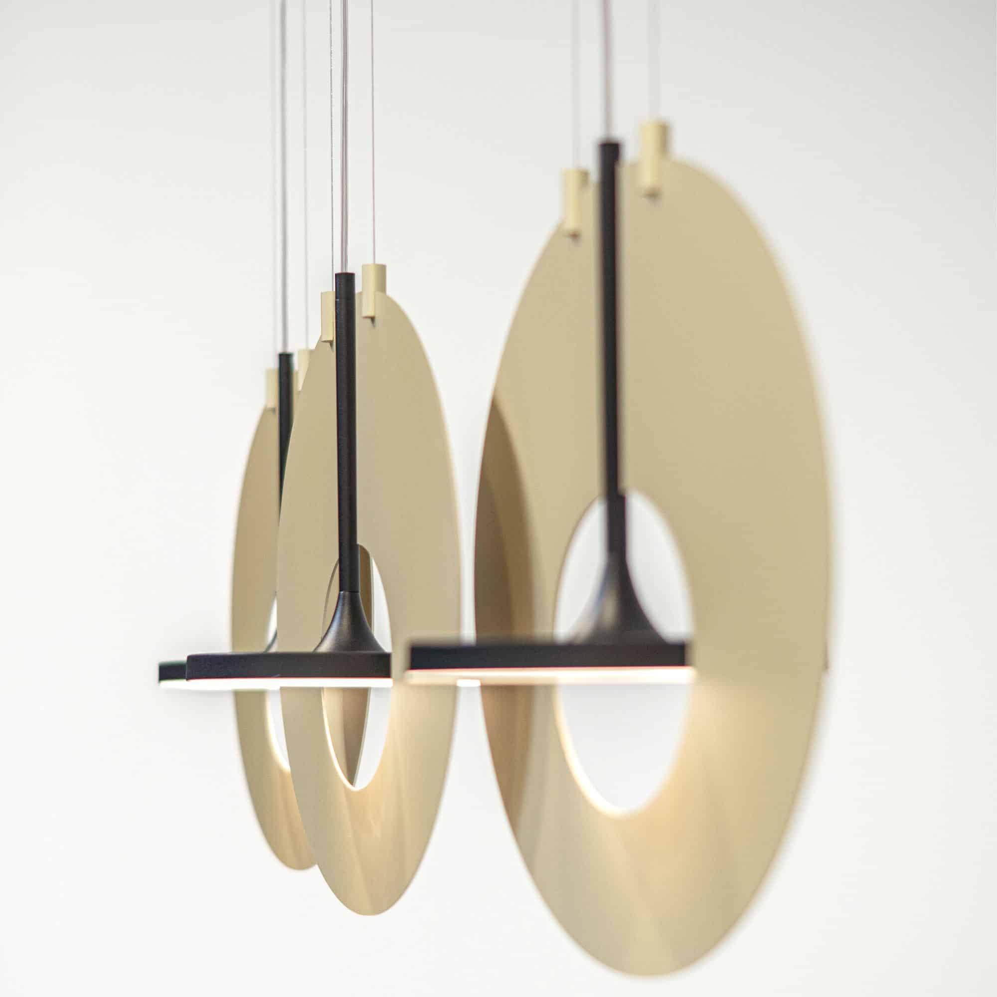 Modern Eye In The Sky Pendant Light - Adjustable Hanging Ceiling Lamp for Kitchen Island, Dining Room & Bedroom Decor - Industrial Style Lighting Fixture