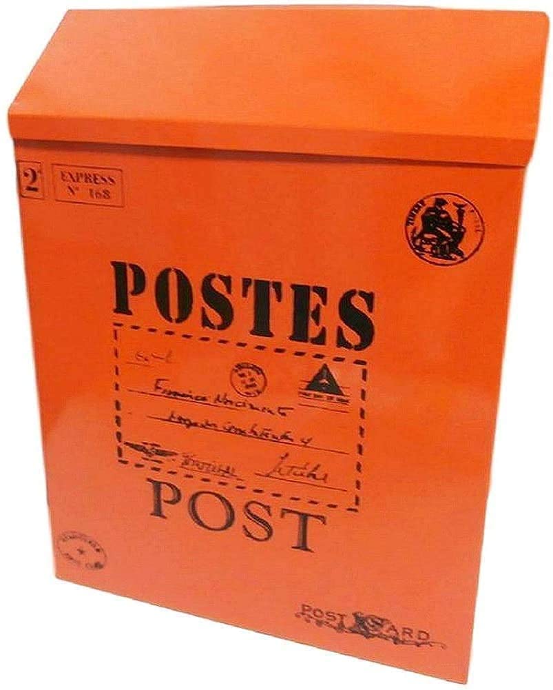 Vintage American Retro Outdoor Letterbox - Antique Style Mailbox for Postcards, Letters & Parcels - Weatherproof Post Box with Secure Drop Slot - Perfect for Home, Garden, Porch & Cottage Decor