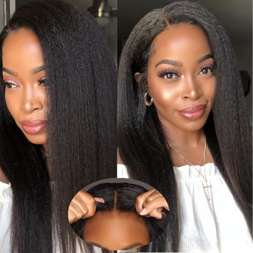 Baby Hair Yaki Straight Wig