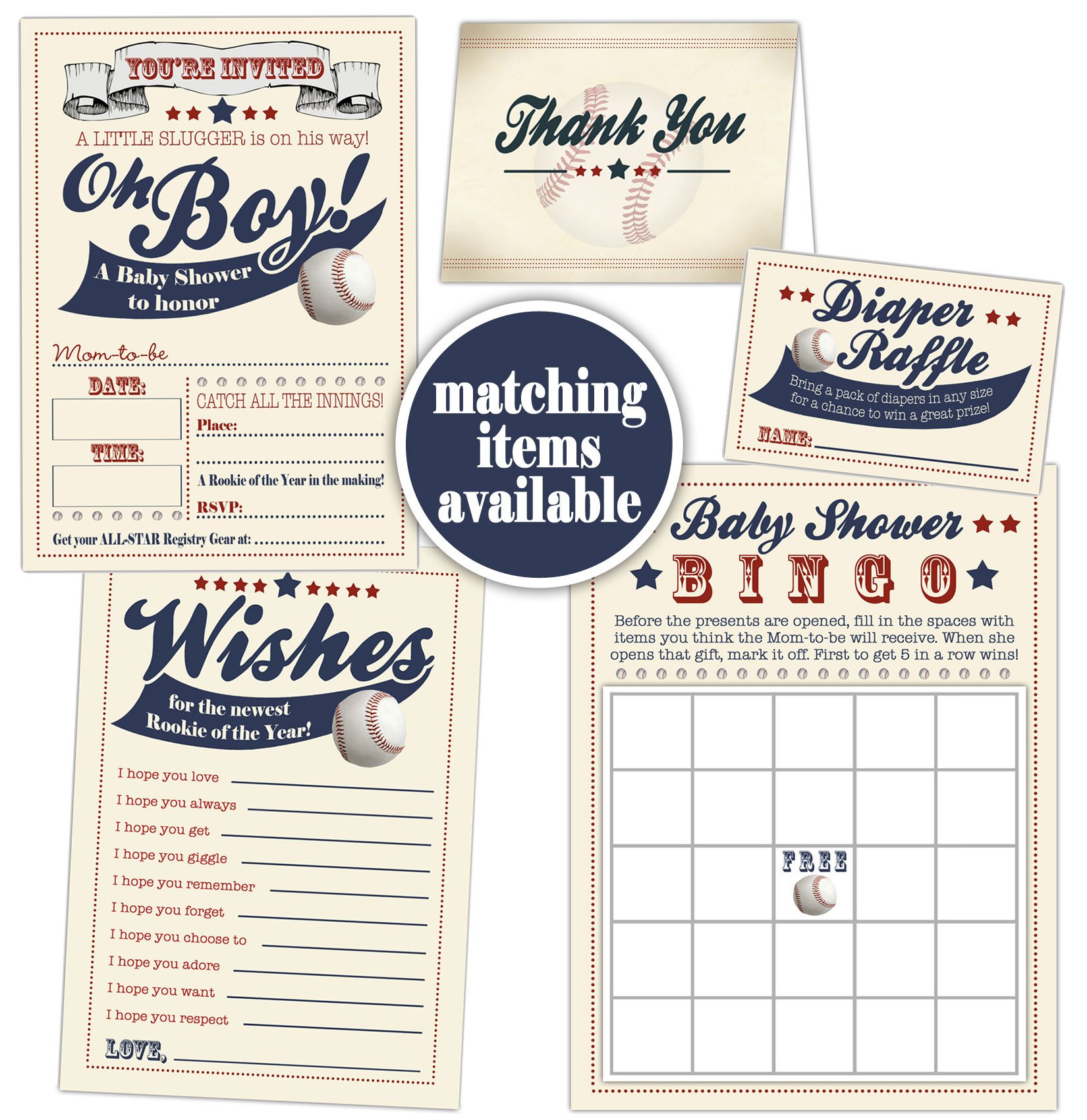 40-Piece Baseball Baby Shower Book Set - Perfect for Newborn Gifts, Nursery Decor & Baseball-Themed Celebrations