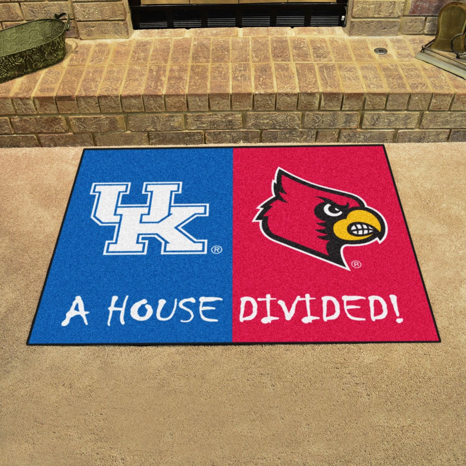 StarSun Depot House Divided Mat - Kentucky vs Louisville Rivalry 33.75
