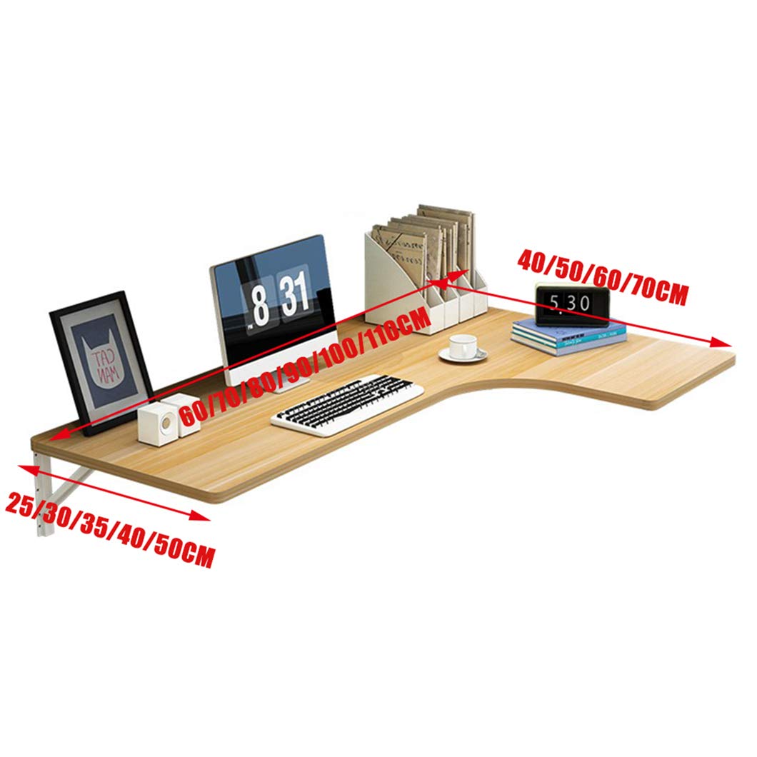 SYTH Folding Wall-Mounted Drop-Leaf Table - Space Saving Hanging Dining Corner Desk, Foldable Computer & Laptop Workstation for Small Spaces - Perfect for Study, Bedroom, Bathroom, Kitchen & RV Use