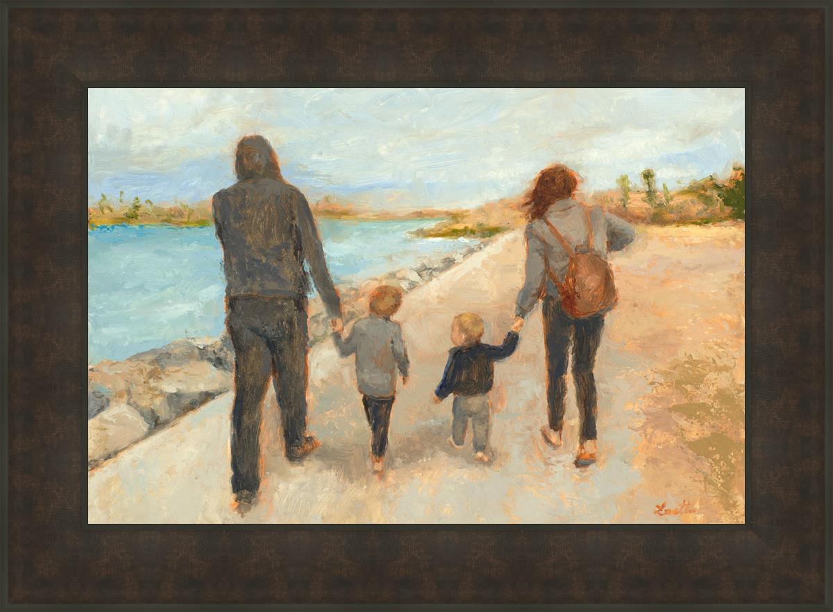 Family Walk On The Beach - Comfortable & Stylish Beach Sandals for Women, Men and Kids | Perfect for Summer Vacations, Seaside Strolls and Outdoor Adventures