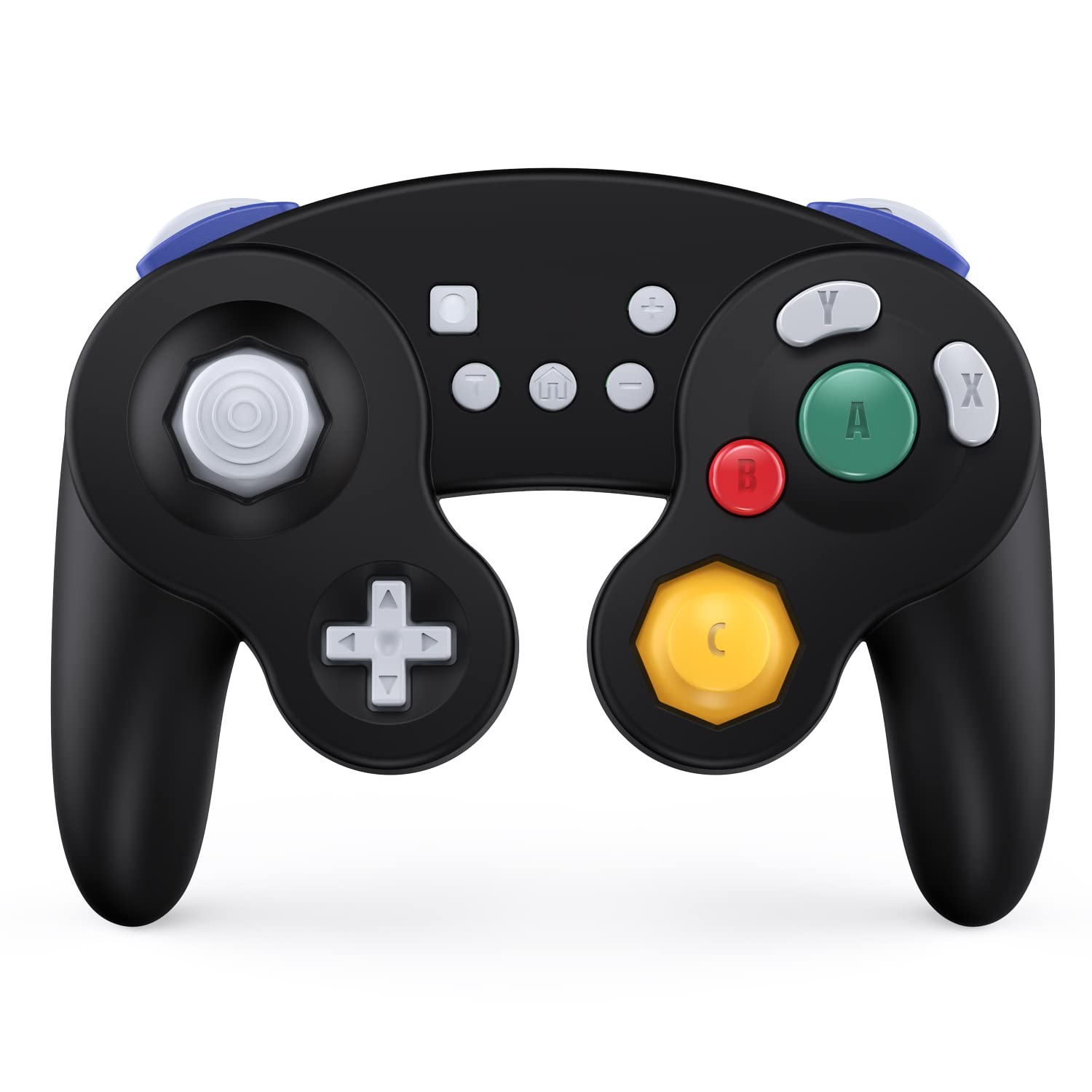 EXLENE Wireless Gamecube Controller for Nintendo Switch, Switch Lite, PC, Android, iOS & Steam - Pro Controller with Wake Up, Motion Control, Adjustable Rumble, Turbo & Auto Turbo (Upgraded Black) | Perfect for Gaming, Streaming & Multiplayer Sessions