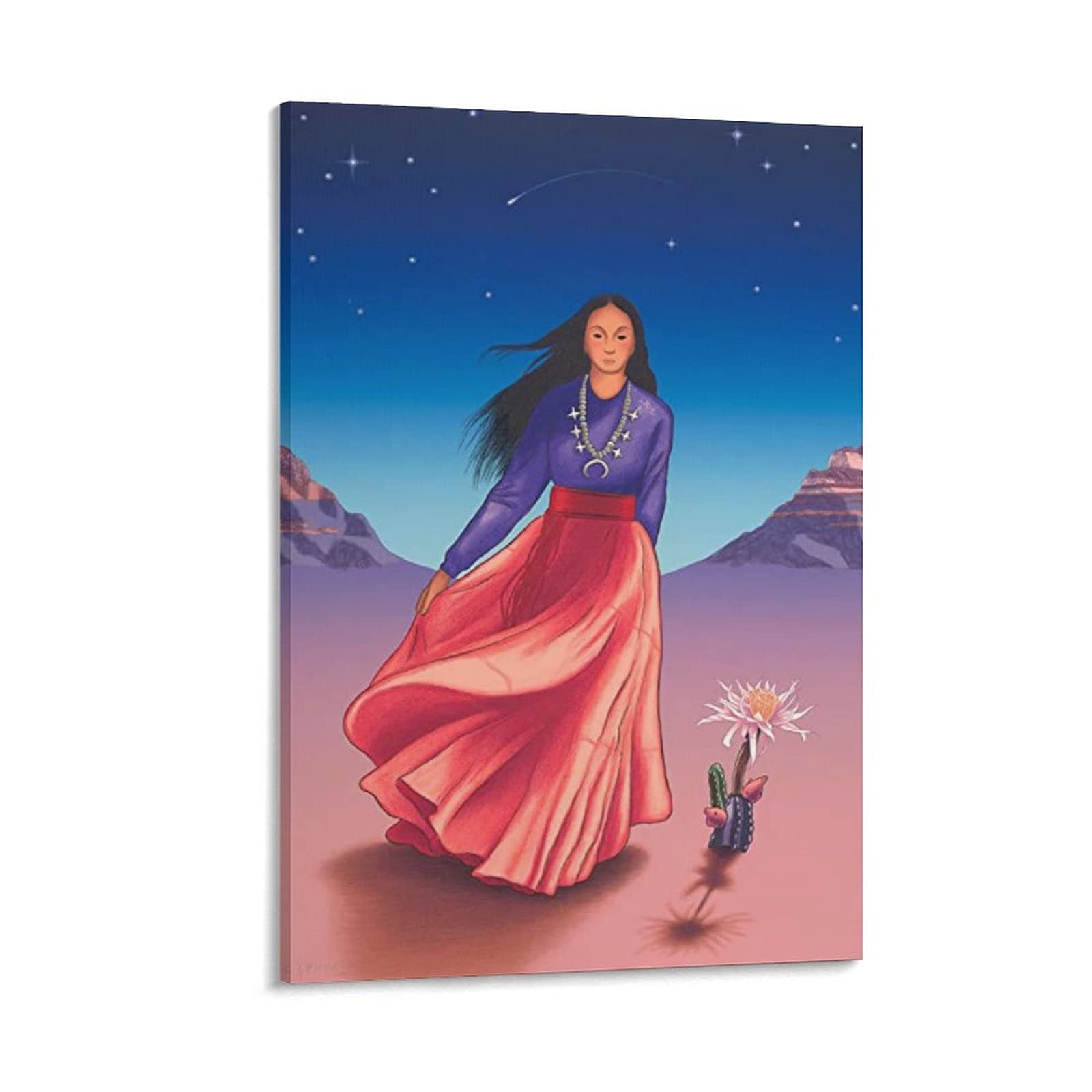 RC Gorman Native American Art Poster - 24x36 Inch (60x90cm) Canvas Wall Art for Bedroom, Living Room & Office Decor - Perfect for Southwest Style Home Decor & Art Lovers Gift